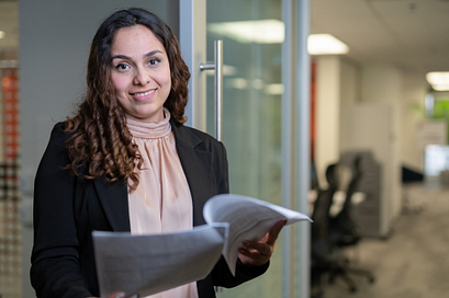 Photo of office administration student at Centennial College